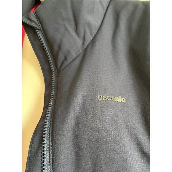 Pacsafe Transit Vest Womens XL Navy Blue Full Zip Anti Theft Technology - Picture 15 of 16
